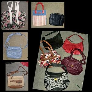 LOT OF PURSES BAGS 10PC MIXED